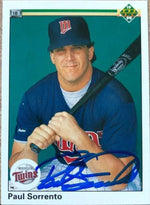 Paul Sorrento Signed 1990 Upper Deck Baseball Card - Minnesota Twins