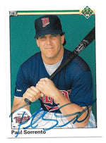 Paul Sorrento Signed 1990 Upper Deck Baseball Card - Minnesota Twins - PastPros