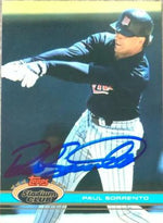Paul Sorrento Signed 1991 Stadium Club Baseball Card - Minnesota Twins