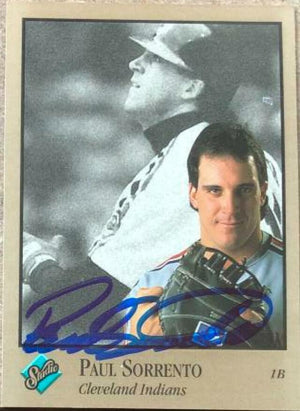 Paul Sorrento Signed 1992 Studio Baseball Card - Cleveland Indians - PastPros