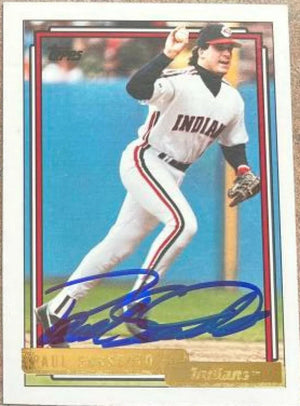 Paul Sorrento Signed 1992 Topps Traded Gold Baseball Card - Cleveland Indians