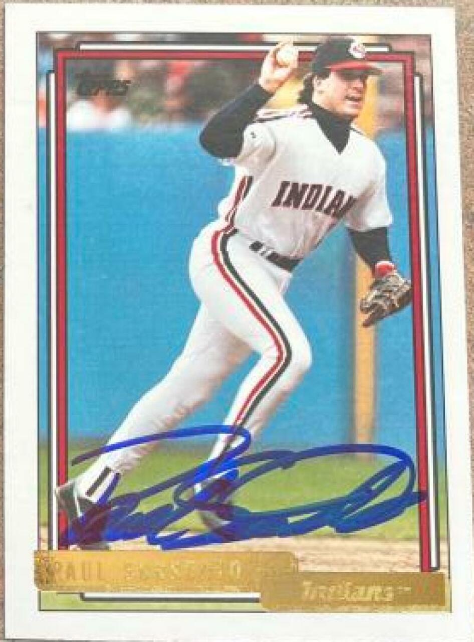 Paul Sorrento Signed 1992 Topps Traded Gold Baseball Card - Cleveland Indians - PastPros