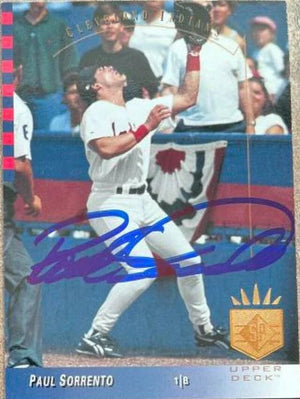 Paul Sorrento Signed 1993 SP Baseball Card - Cleveland Indians
