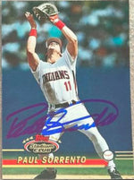 Paul Sorrento Signed 1993 Stadium Club Baseball Card - Cleveland Indians