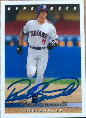 Paul Sorrento Signed 1993 Upper Deck Baseball Card - Cleveland Indians