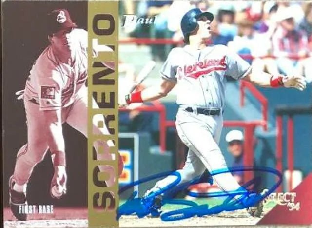 Paul Sorrento Signed 1994 Score Select Baseball Card - Cleveland Indians