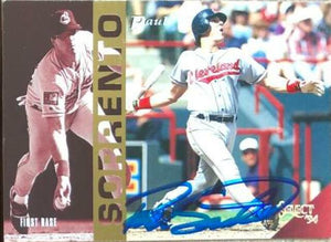 Paul Sorrento Signed 1994 Score Select Baseball Card - Cleveland Indians - PastPros