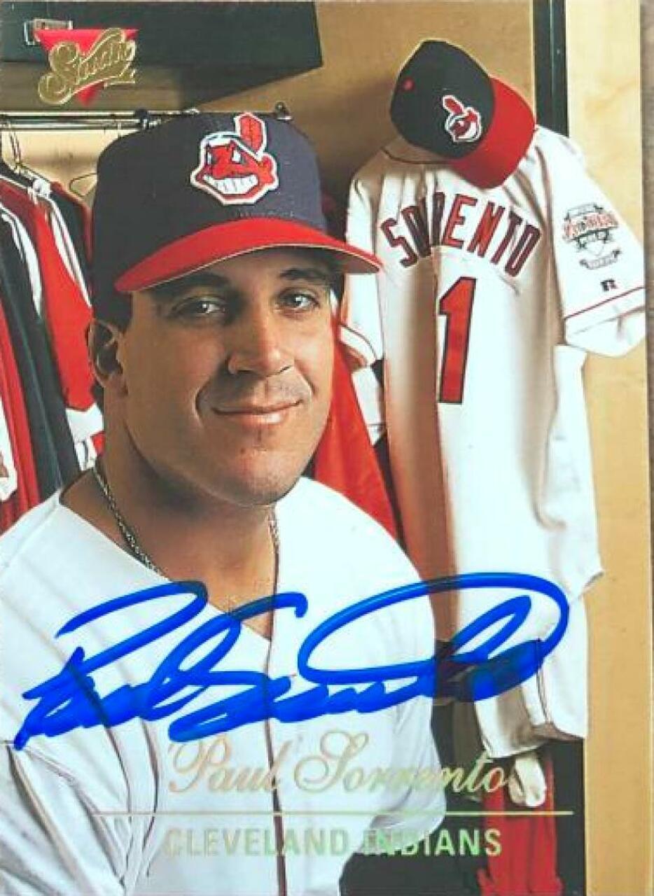Paul Sorrento Signed 1994 Studio Baseball Card - Cleveland Indians - PastPros