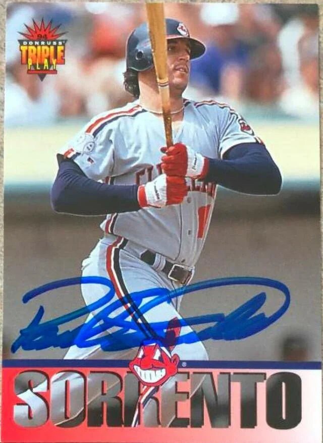 Paul Sorrento Signed 1994 Triple Play Baseball Card - Cleveland Indians