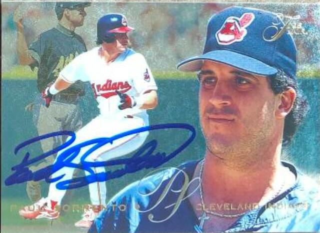 Paul Sorrento Signed 1995 Flair Baseball Card - Cleveland Indians - PastPros