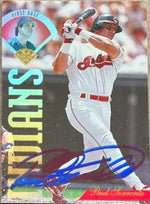 Paul Sorrento Signed 1995 Leaf Baseball Card - Cleveland Indians