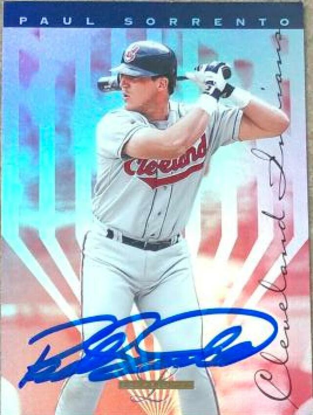 Paul Sorrento Signed 1995 Leaf Limited Baseball Card - Cleveland Indians - PastPros