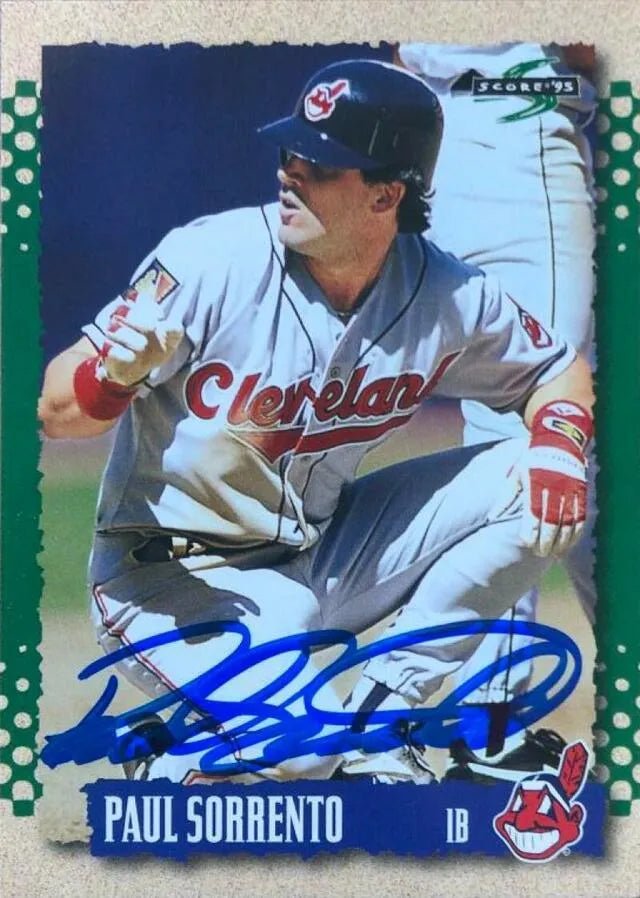 Paul Sorrento Signed 1995 Score Baseball Card - Cleveland Indians