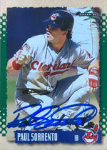 Paul Sorrento Signed 1995 Score Baseball Card - Cleveland Indians - PastPros