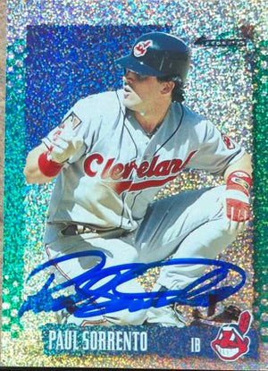 Paul Sorrento Signed 1995 Score Platinum Team Sets Baseball Card - Cleveland Indians - PastPros
