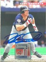Paul Sorrento Signed 1996 Donruss Baseball Card - Cleveland Indians