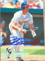 Paul Sorrento Signed 1996 Fleer Tiffany Baseball Card - Cleveland Indians