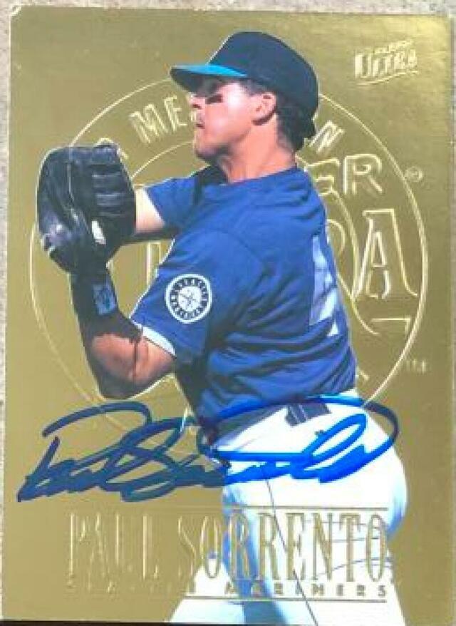 Paul Sorrento Signed 1996 Fleer Ultra Gold Medallion Baseball Card - Seattle Mariners - PastPros