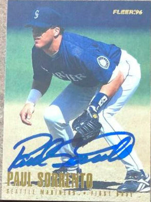 Paul Sorrento Signed 1996 Fleer Update Baseball Card - Seattle Mariners - PastPros