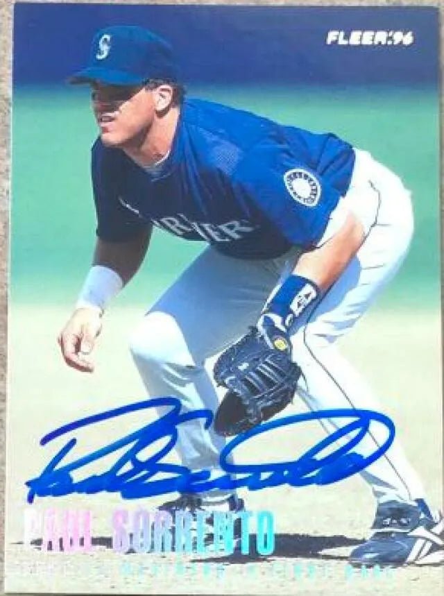 Paul Sorrento Signed 1996 Fleer Update Tiffany Baseball Card - Seattle Mariners