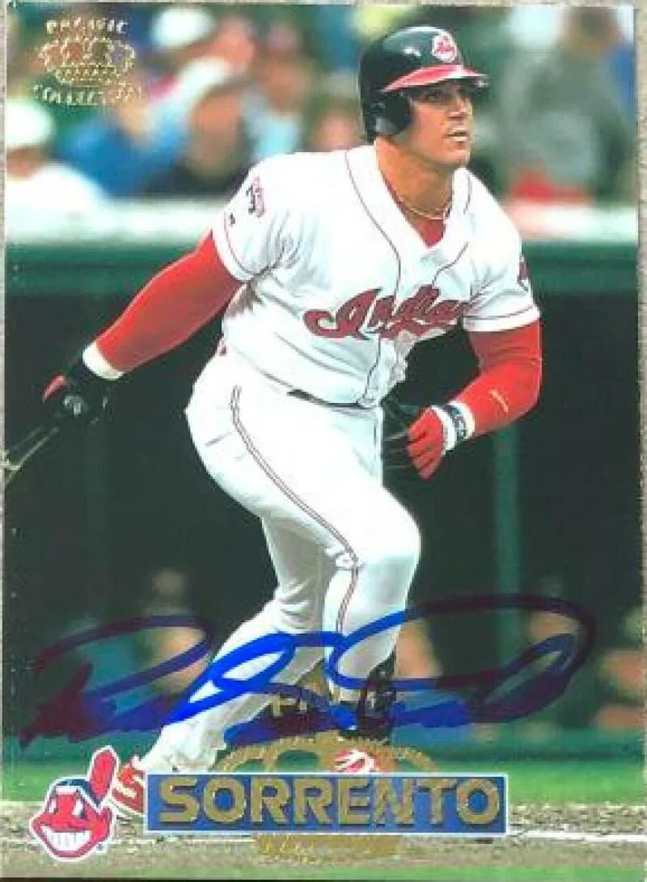 Paul Sorrento Signed 1996 Pacific Crown Collection Baseball Card - Cleveland Indians