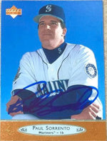 Paul Sorrento Signed 1996 Upper Deck Baseball Card - Seattle Mariners