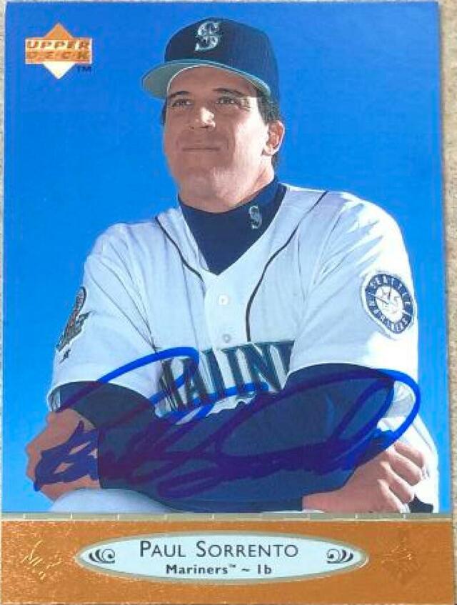 Paul Sorrento Signed 1996 Upper Deck Baseball Card - Seattle Mariners - PastPros