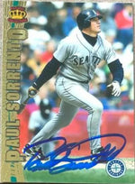 Paul Sorrento Signed 1997 Pacific Crown Collection Baseball Card - Seattle Mariners