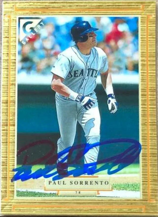 Paul Sorrento Signed 1997 Topps Gallery Baseball Card - Seattle Mariners
