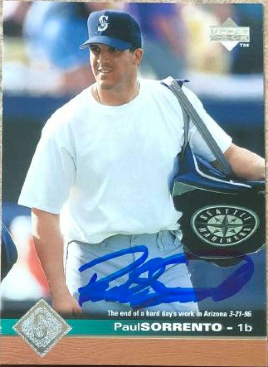 Paul Sorrento Signed 1997 Upper Deck Baseball Card - Seattle Mariners - PastPros