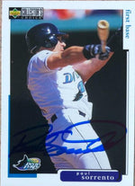 Paul Sorrento Signed 1998 Collector's Choice Baseball Card - Tampa Bay Devil Rays - PastPros
