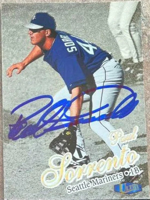Paul Sorrento Signed 1998 Fleer Ultra Gold Medallion Baseball Card - Seattle Mariners
