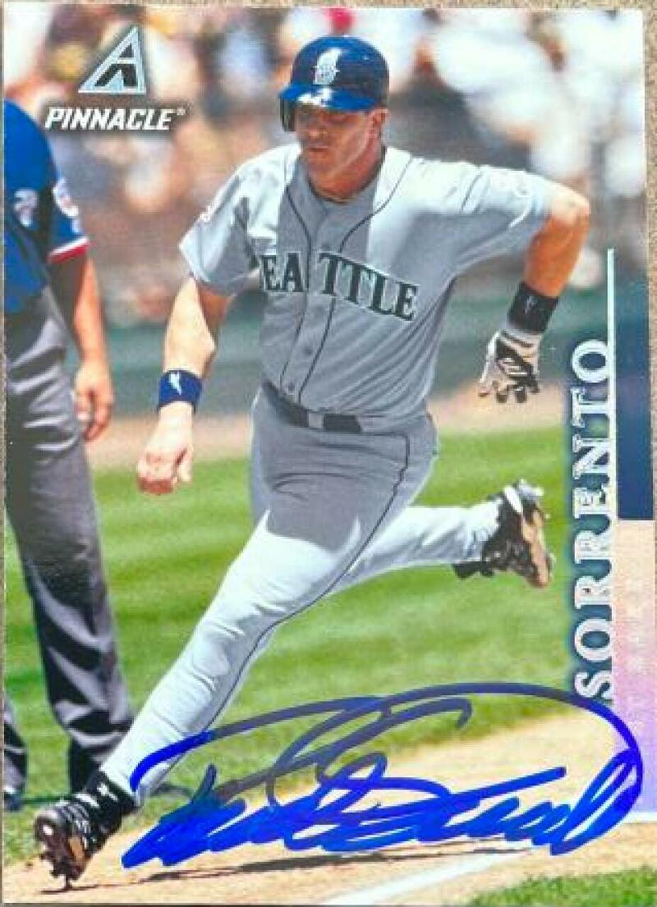 Paul Sorrento Signed 1998 Pinnacle Baseball Card - Seattle Mariners - PastPros