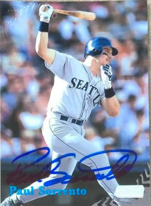 Paul Sorrento Signed 1998 Stadium Club Baseball Card - Seattle Mariners