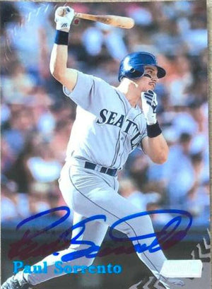 Paul Sorrento Signed 1998 Stadium Club Baseball Card - Seattle Mariners - PastPros