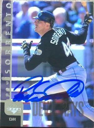 Paul Sorrento Signed 1998 Upper Deck Baseball Card - Seattle Mariners - PastPros