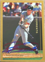 Paul Sorrento Signed 1999 Topps Baseball Card - Tampa Bay Devil Rays