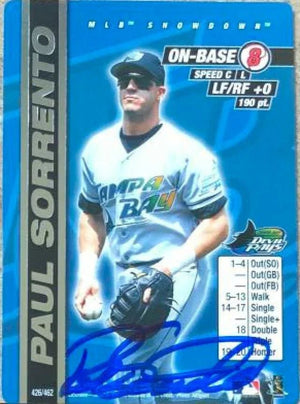 Paul Sorrento Signed 2000 MLB Showdown Unlimited Baseball Card - Tampa Bay Devil Rays