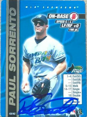 Paul Sorrento Signed 2000 MLB Showdown Unlimited Baseball Card - Tampa Bay Devil Rays - PastPros