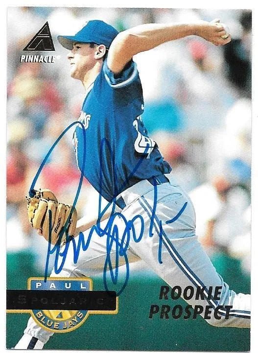 Paul Spoljaric Signed 1994 Pinnacle Baseball Card - Toronto Blue Jays
