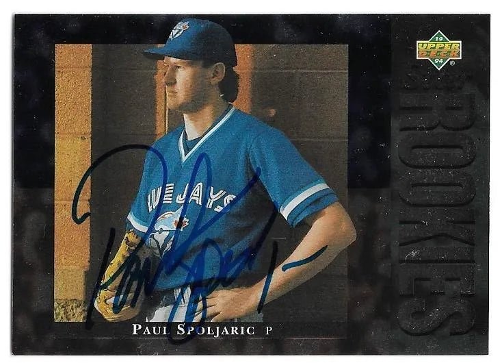Paul Spoljaric Signed 1994 Upper Deck Baseball Card - Toronto Blue Jays
