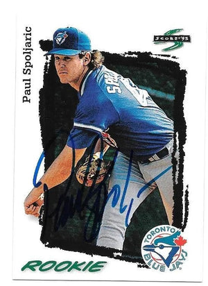 Paul Spoljaric Signed 1995 Score Baseball Card - Toronto Blue Jays