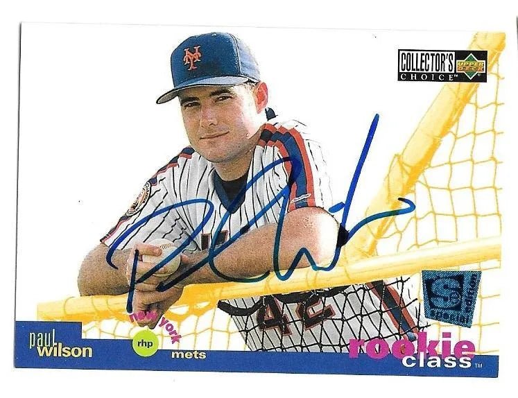 Paul Wilson Signed 1995 Collector's Choice SE Baseball Card - New York Mets