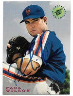 Paul Wilson Signed 1995 Stadium Club Baseball Card - New York Mets