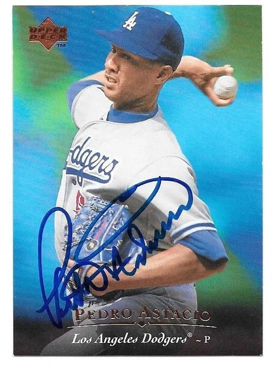 Pedro Astacio Signed 1995 Upper Deck Baseball Card - Los Angeles Dodgers