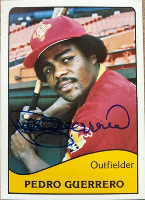 Pedro Guerrero Signed 1979 TCMA Baseball Card - Albuquerque Dukes - PastPros