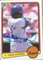 Pedro Guerrero Signed 1983 Donruss Baseball Card - Los Angeles Dodgers