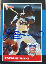 Pedro Guerrero Signed 1988 Donruss All-Stars Baseball Card - Los Angeles Dodgers - PastPros