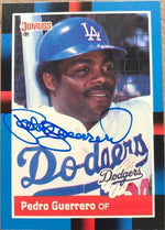 Pedro Guerrero Signed 1988 Donruss Baseball Card - Los Angeles Dodgers - PastPros