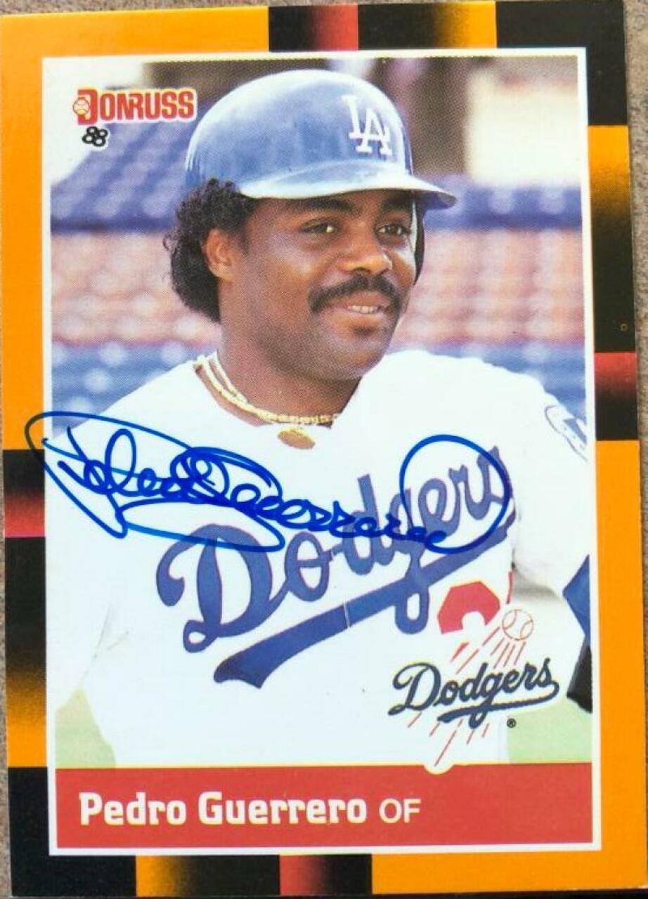 Pedro Guerrero Signed 1988 Donruss Baseball's Best Card - Los Angeles Dodgers - PastPros